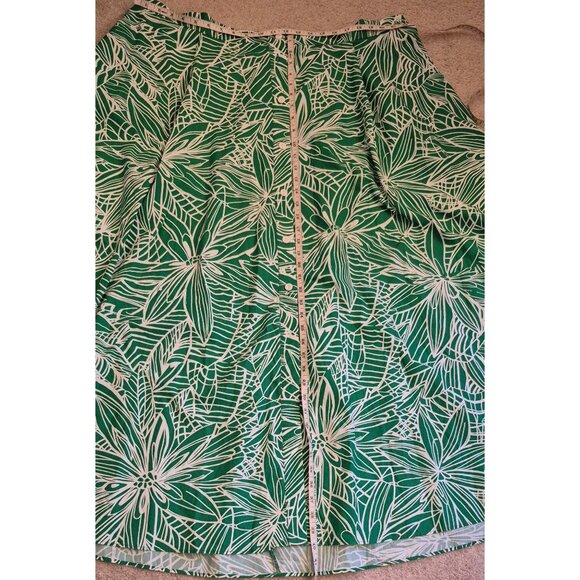 Tabatha Brown Collab 100% Cotton Green Print Button Front Maxi Skirt 2X NWT - Picture 6 of 9